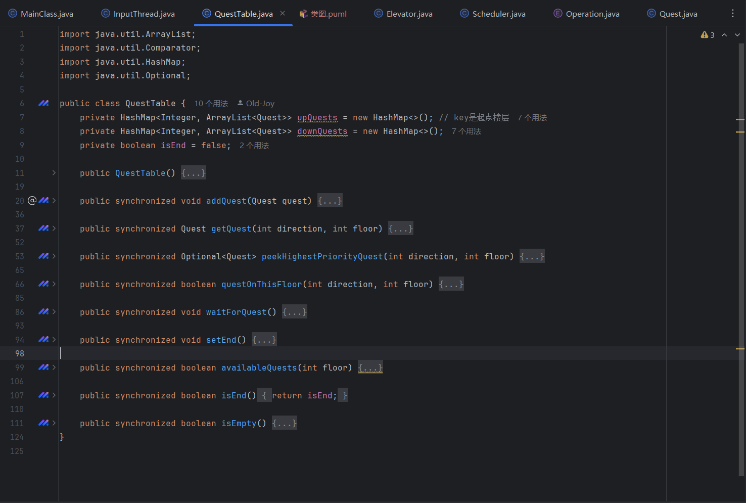 第一次作业synchronized方法